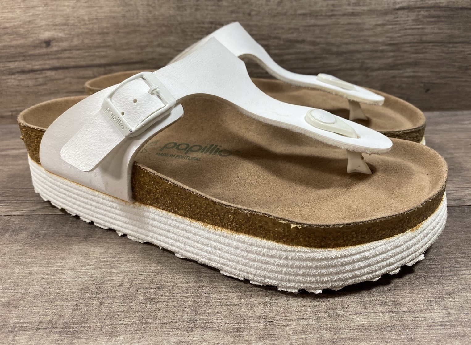 Birkenstock Papillio Flip Flop Vegan Platform Sandals Womens Size EU 37 US 6