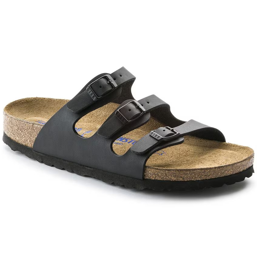 Birkenstock Florida Soft Footbed Black Sandal Unisex Regular Width 38 NWOB