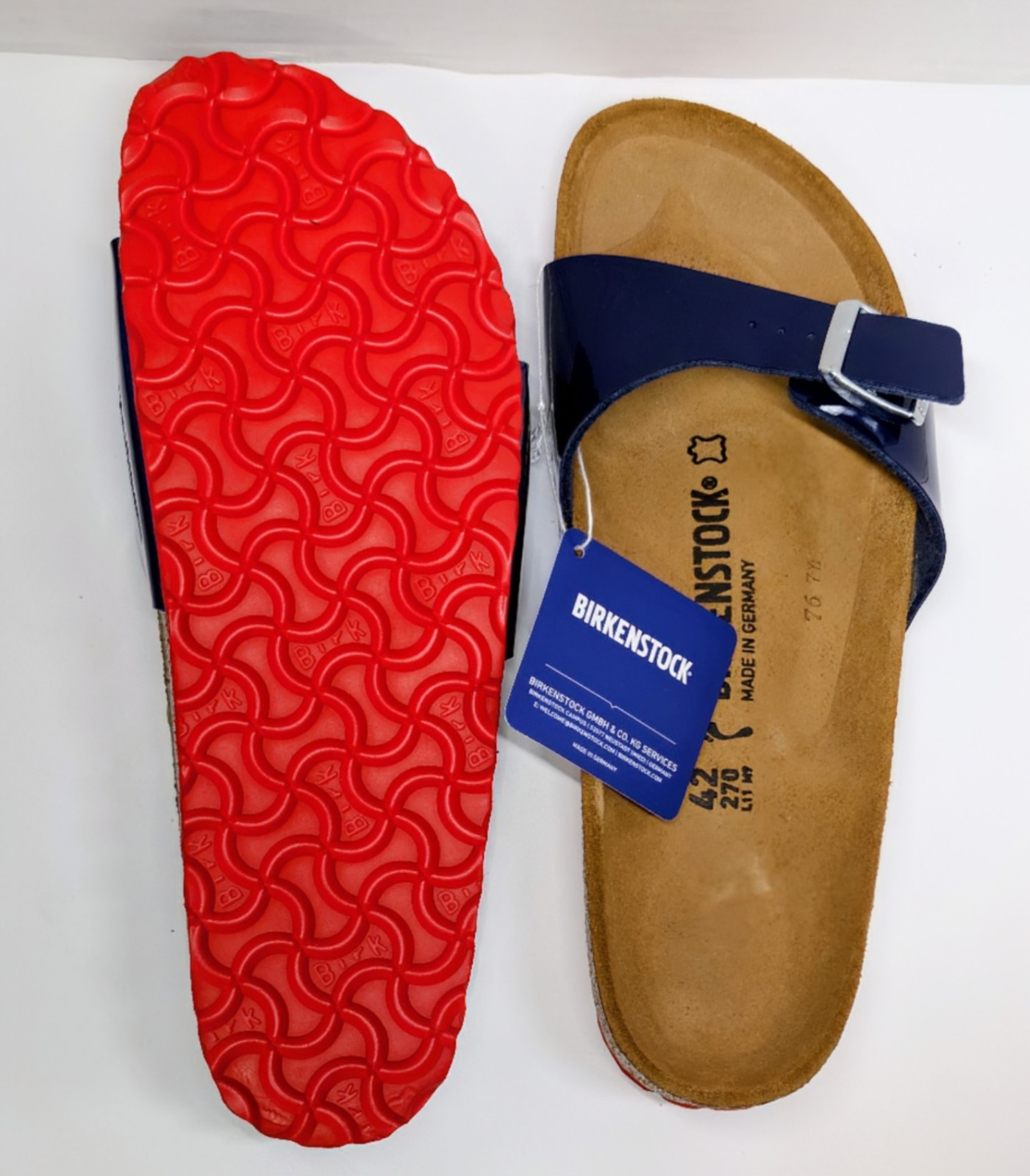 Birkenstock Madrid Women’s Sandals Classic Nautical Navy  Slides Size 42 US 11