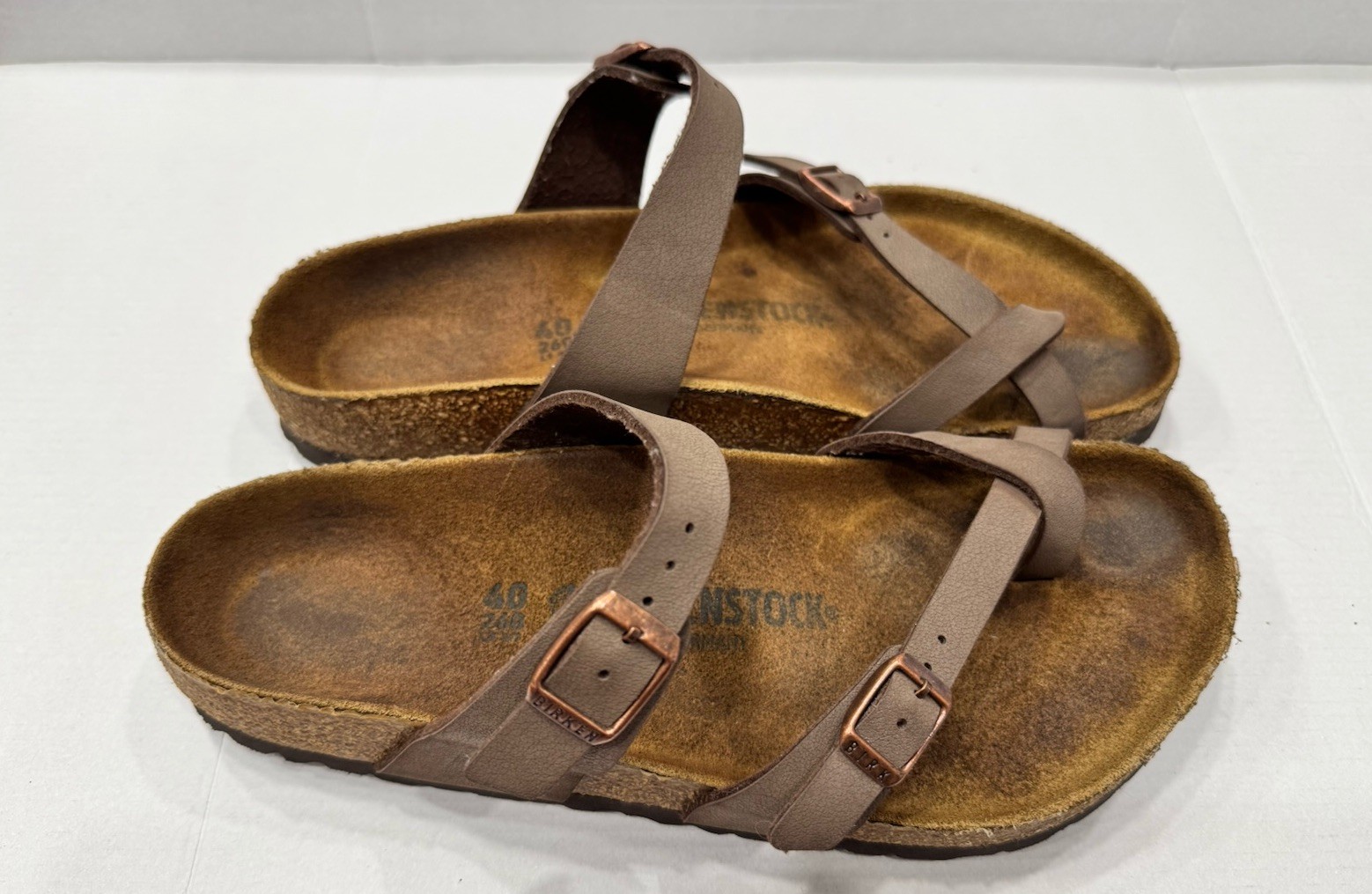 Birkenstock Mayari Sandals Brown Leather Women’s 40 | US 9.5