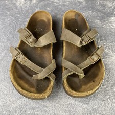 Birkenstock Mayari Mocca Brown Buckled Slide on Sandals Size 38 U.S. 7.5 Women