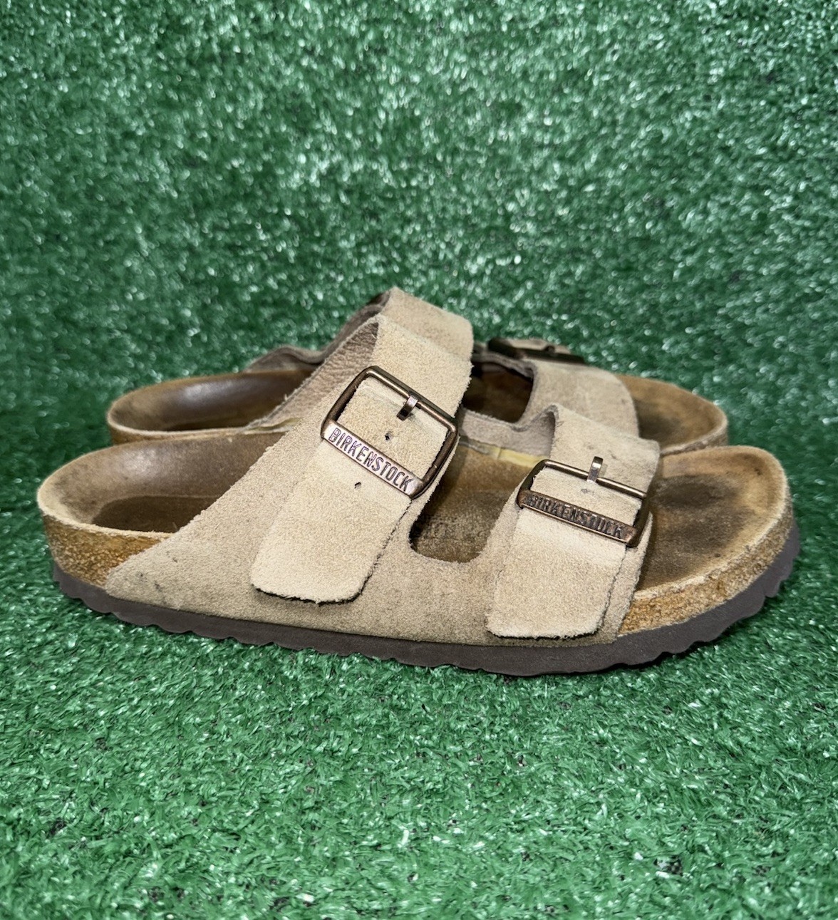 Birkenstock Arizona Women Size 6 EU 37 Tabacco Brown Leather Double Strap Sandal