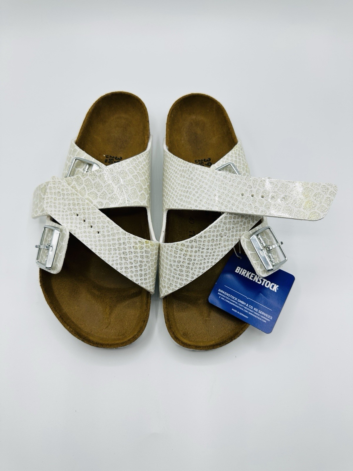 Birkenstock Arizona Sandal Pearl White SZ EU 39 US W 8.5-9