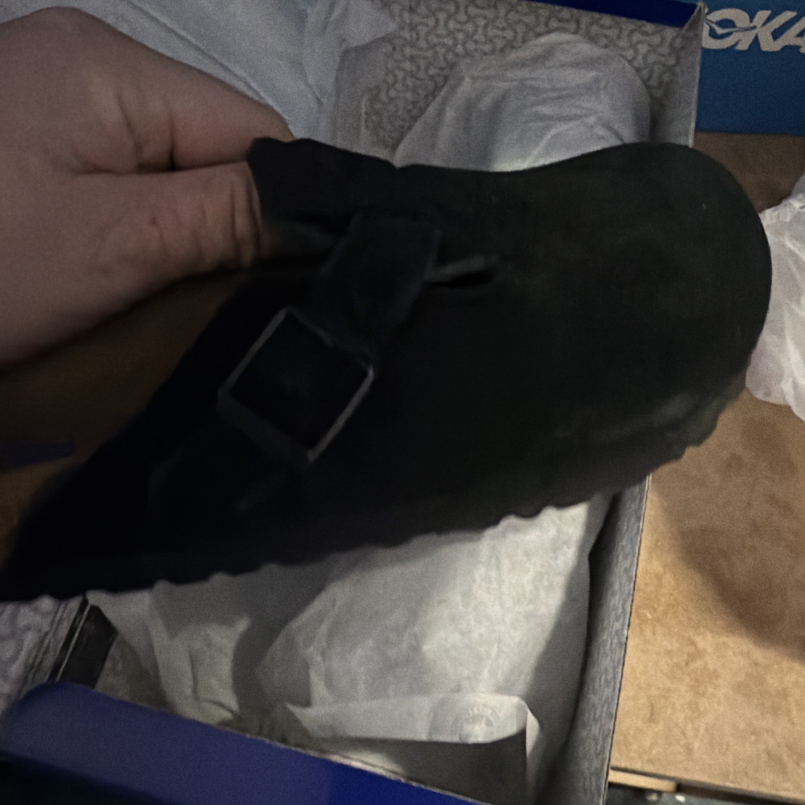 Birkenstock Boston Bs  Suede Leather  Black Color Regular