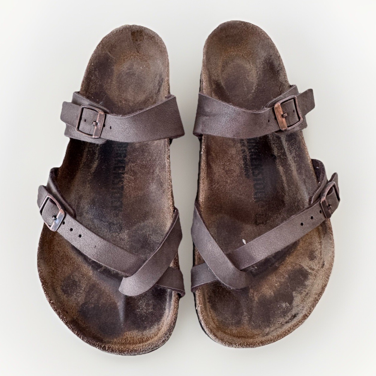 Birkenstock Mayari Brown Strappy Loop Sandals Shoes Size 40