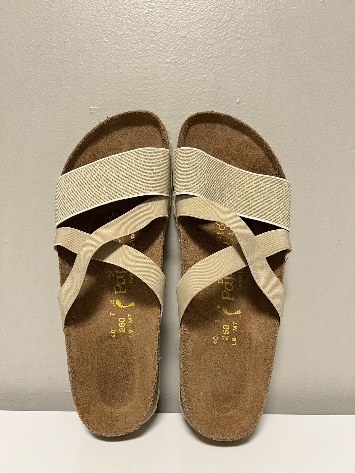 Birkenstock Papillio Cosma Beige/Gold Sandals Women’s US 9 EU 40