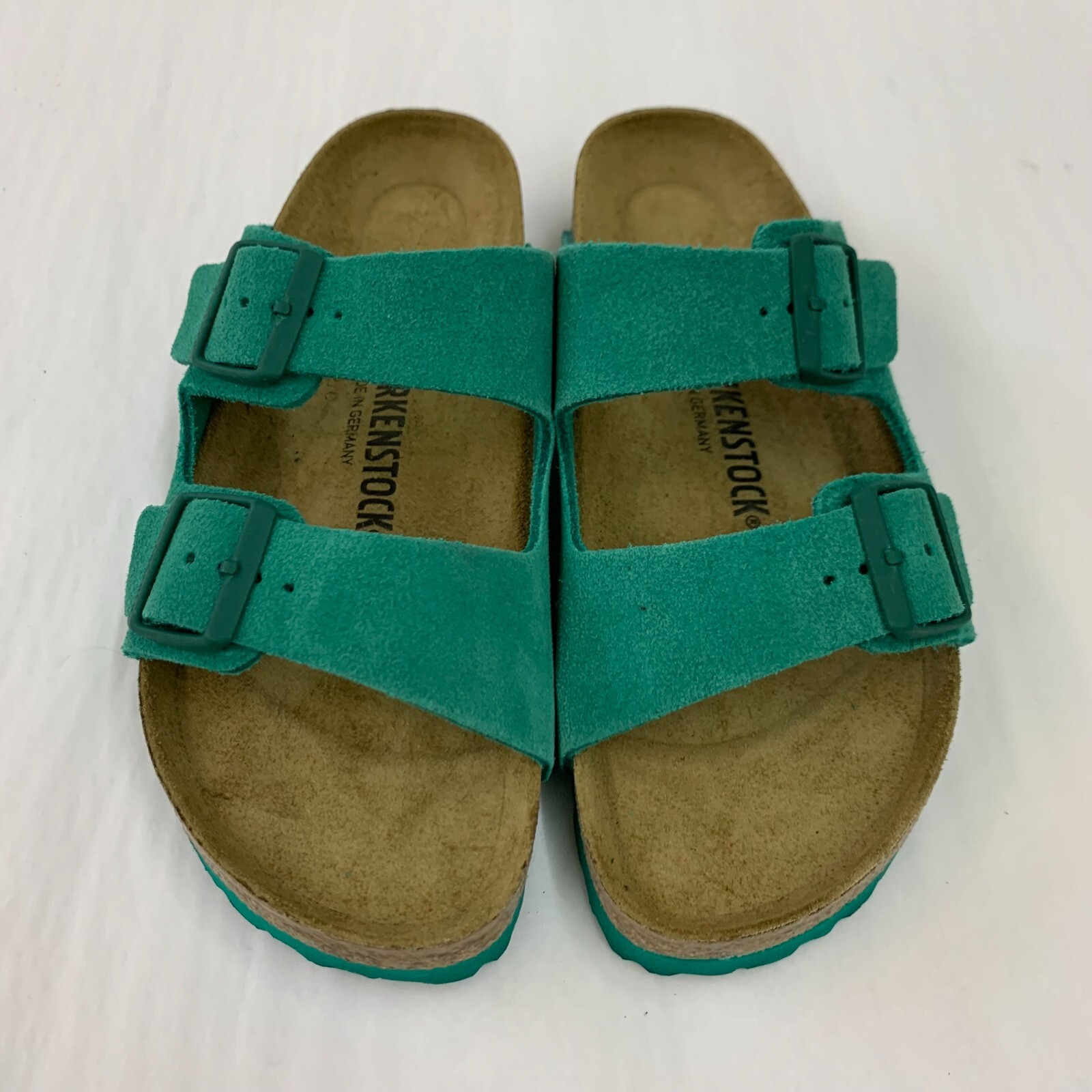 Birkenstock New w/ Box Arizona Digital Green Suede Leather Regular Select Size