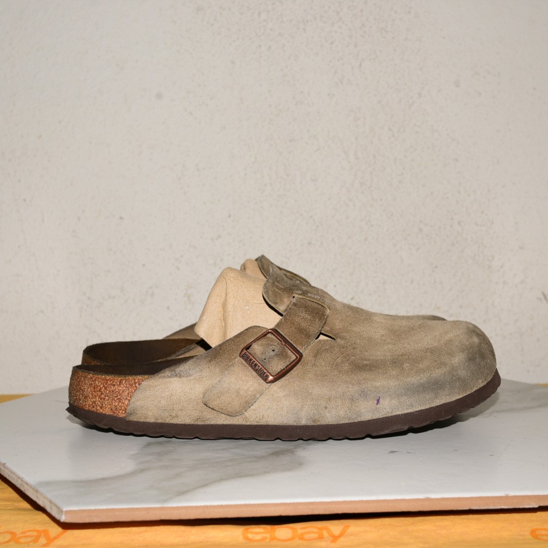 Birkenstock Boston Suede Sandal Soft Footbed Men 44 R
