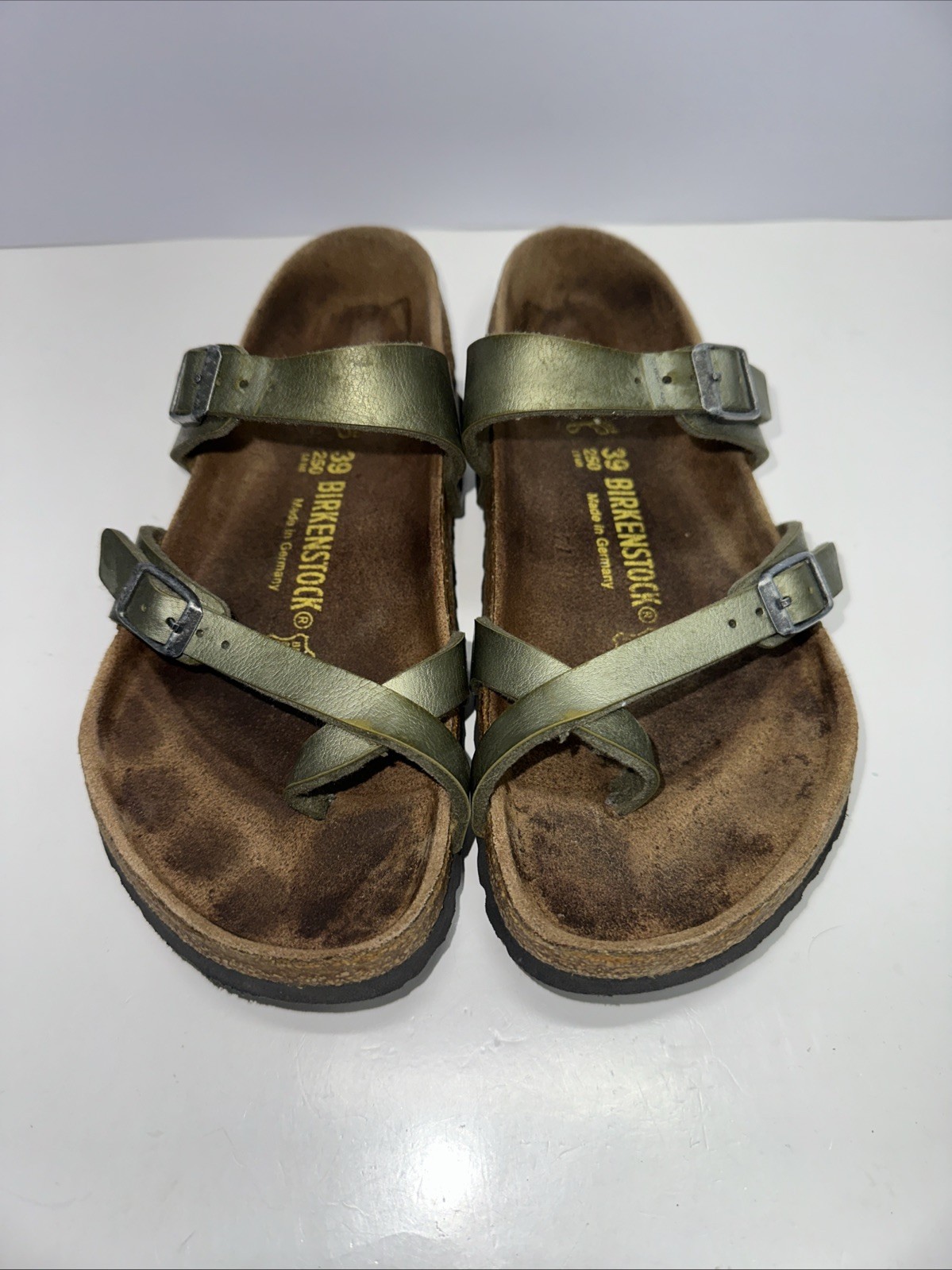 Birkenstock Mayari Olive Oiled Leather Size 39