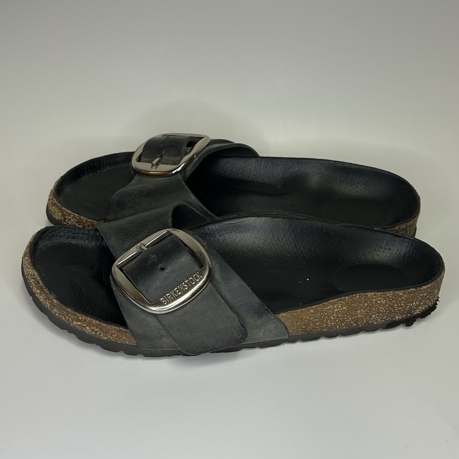 Birkenstock Madrid Big Buckle Black Sandals Women’s Size US 8 Eur 39