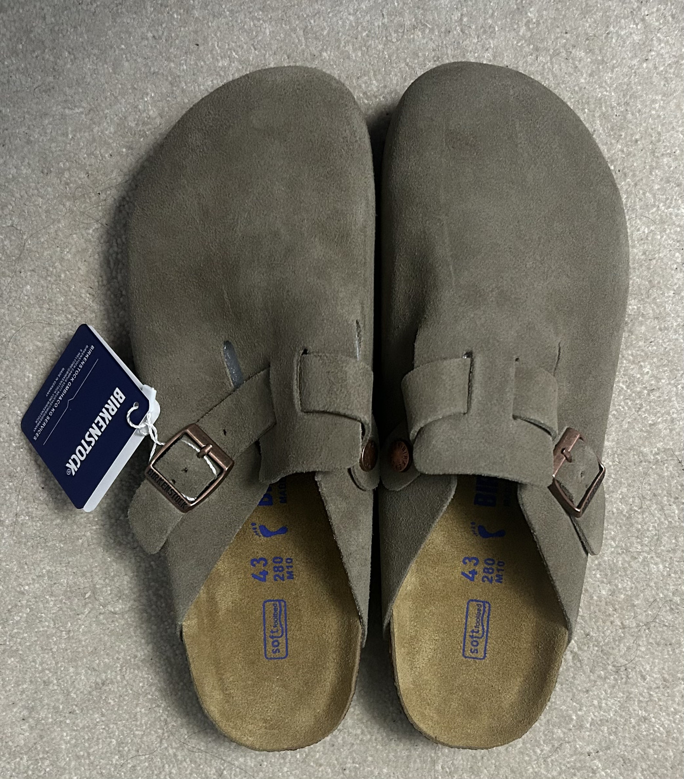 Birkenstock Boston Clog, Size 10 – Green Taupe