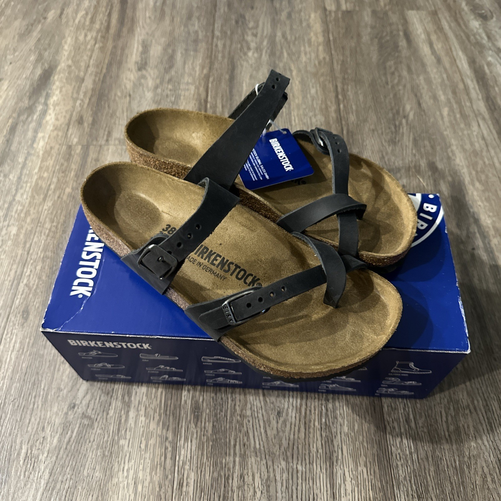 Birkenstock Mayari Black Oiled Leather Regular Width -sz 39 NIB Women 8