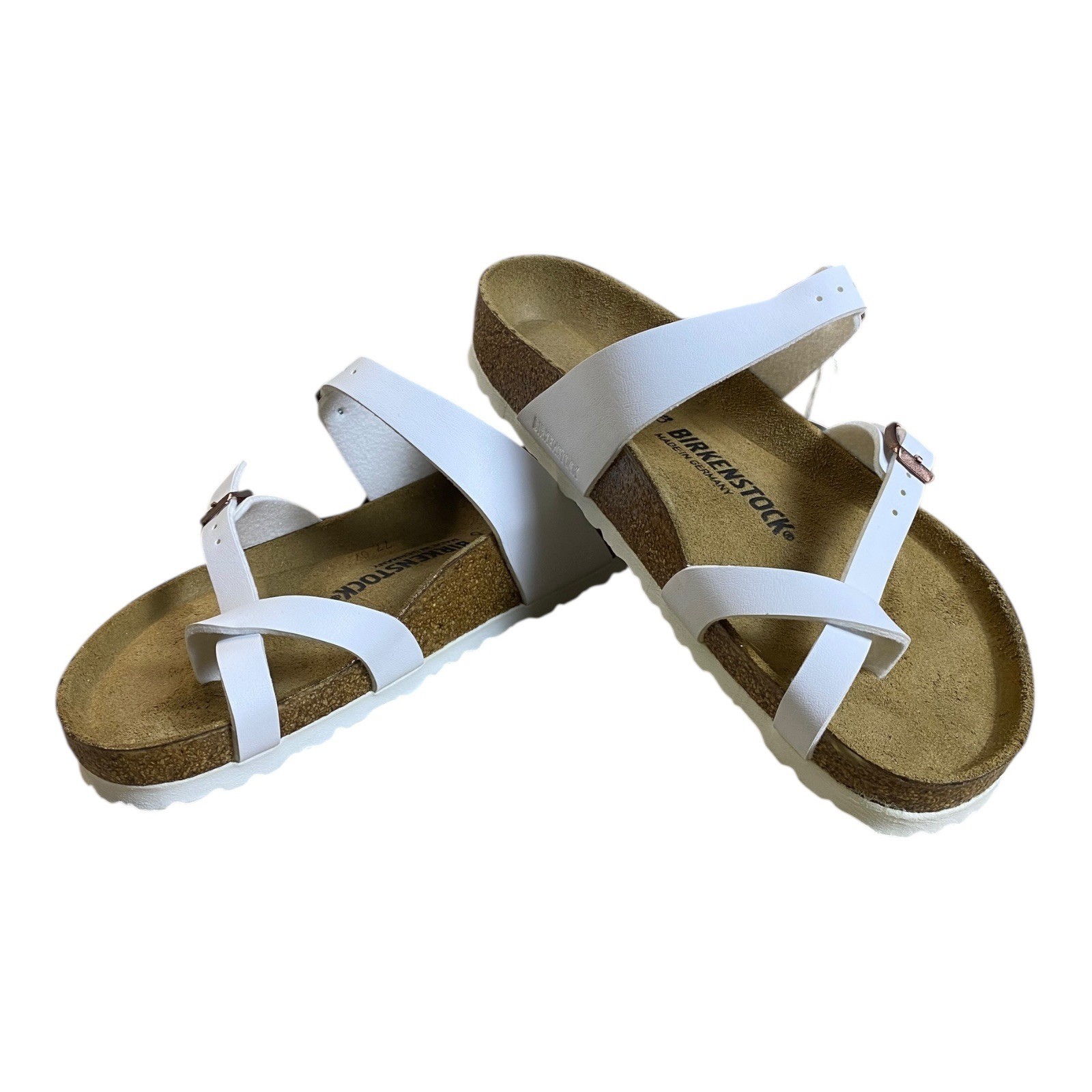 Birkenstock Mayari White Leather Thong Sandals Regular Fit Women’s Size 39