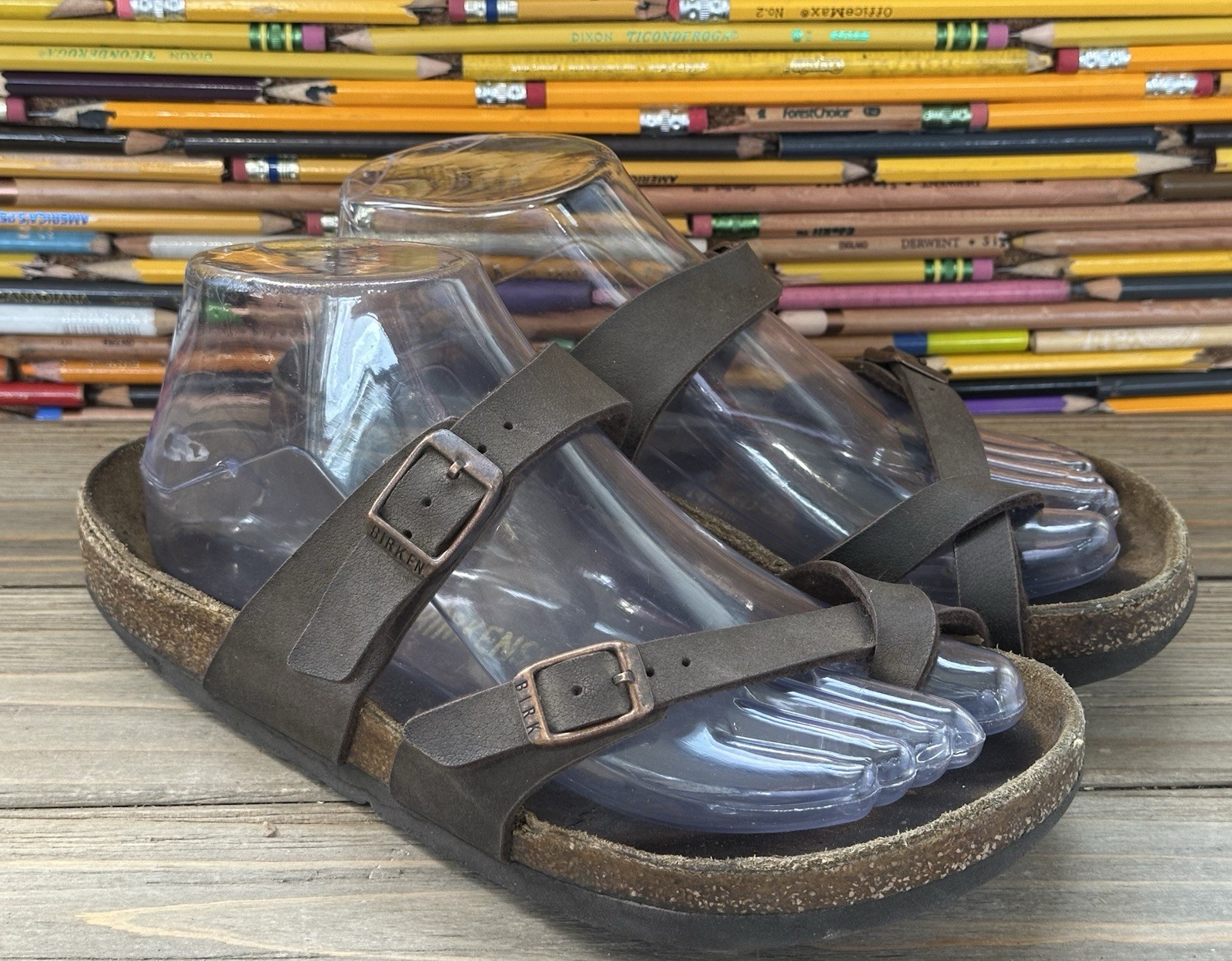 Birkenstock Mayari Sandals Slides Grunge Brown HOBO Sz 37 / 6 Women’s