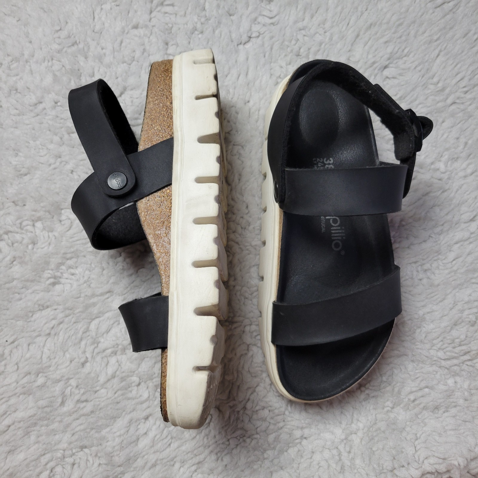 Birkenstock Papillio Cameron Chunky Sandals Women’s 38 Narrow / US 7 Black