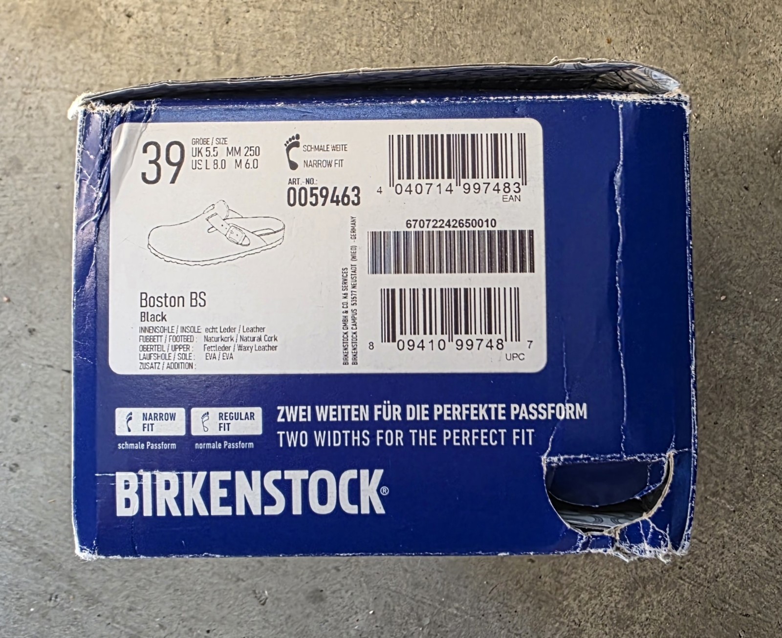 Birkenstock Boston Bs Waxy Oiled Leather Black Color Narrow