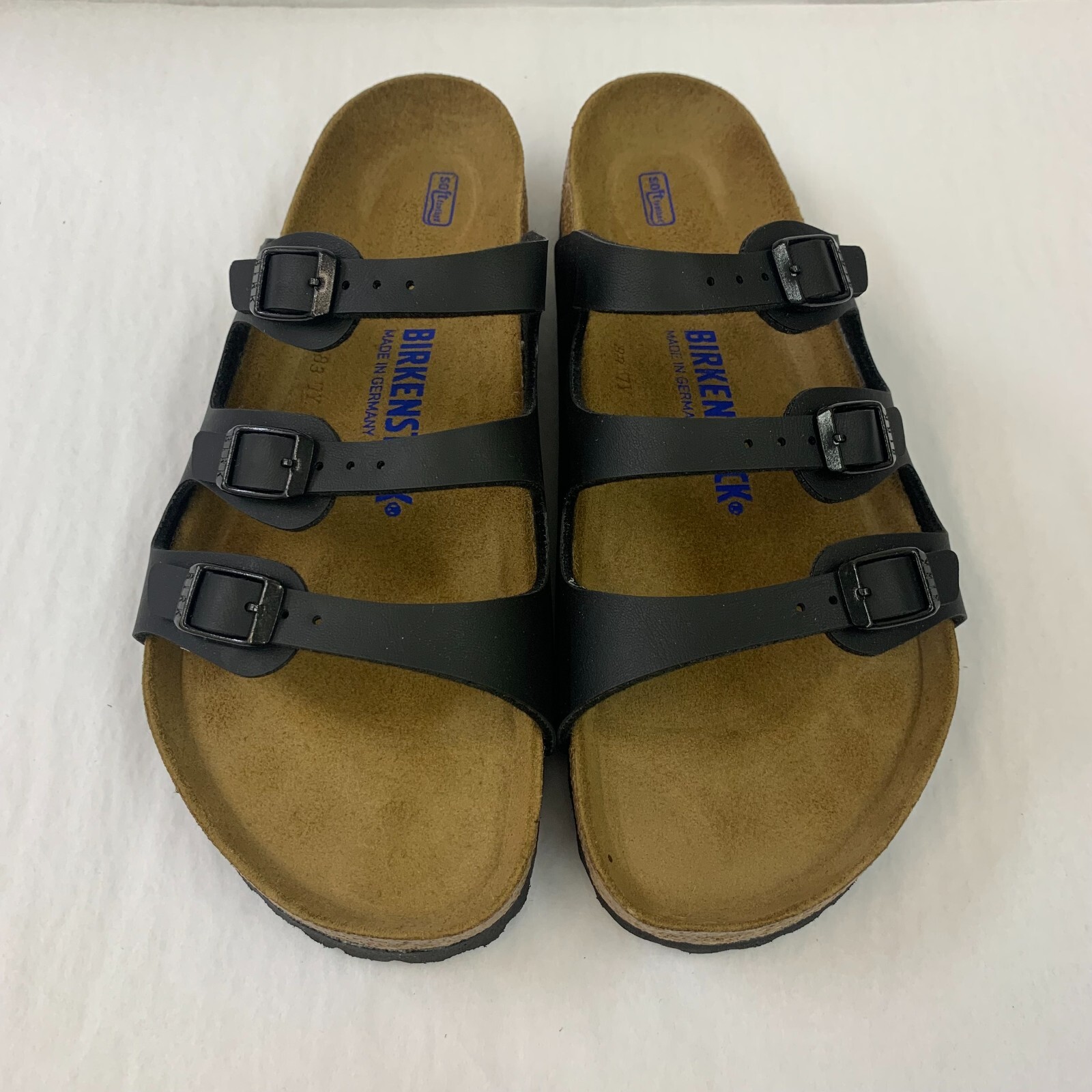 Birkenstock New w/ Box Florida Black Birko Flor Soft Footbed Regular Select Size