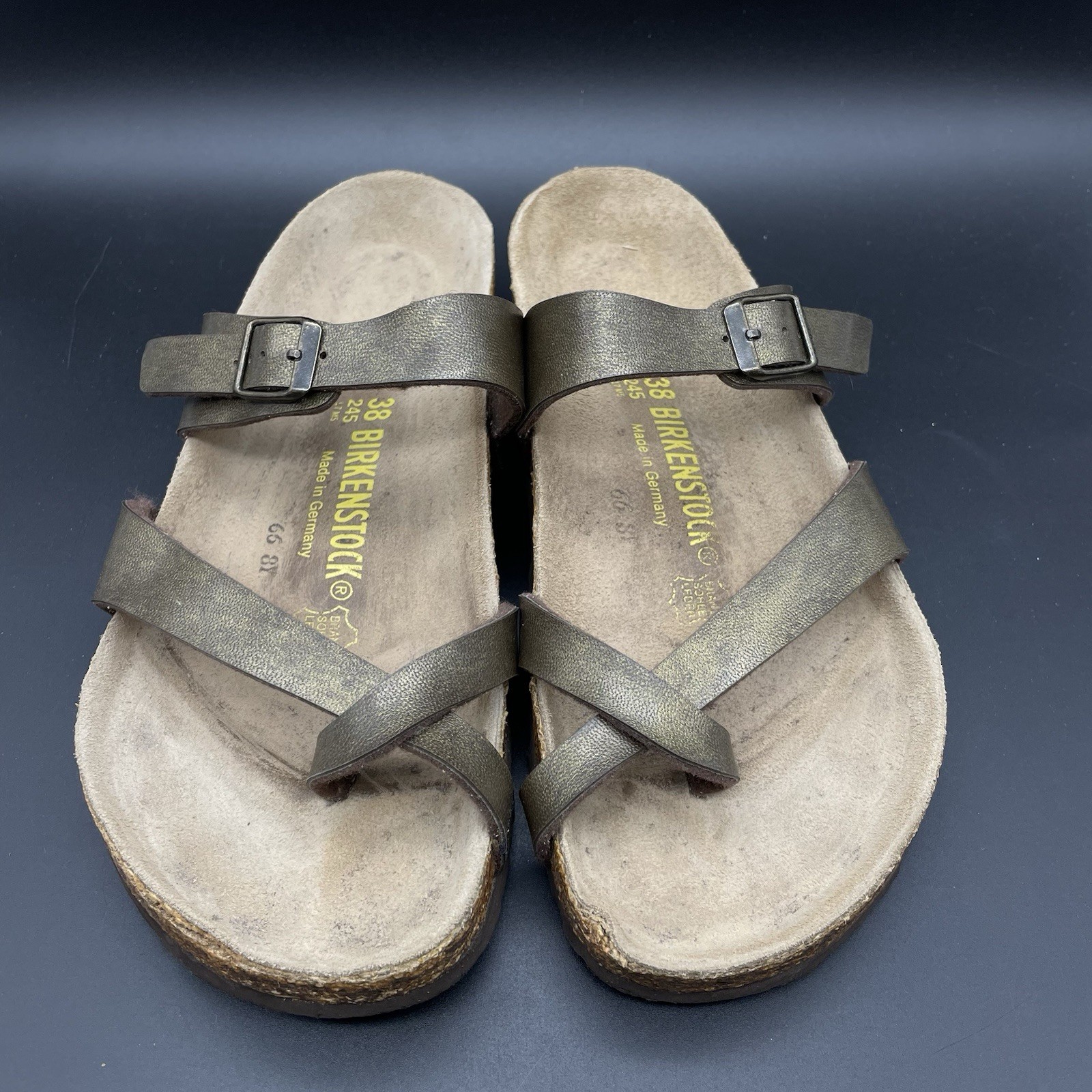 Birkenstock Mayari Sandals Women’s 38  Brown Slip On Comfort Shoes Single Buckle