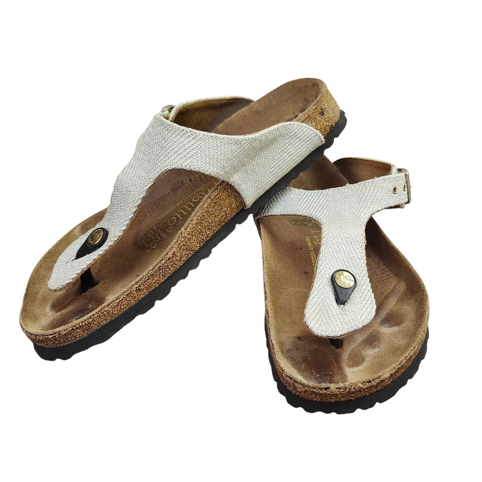 Birkenstock Papillio Gizeh Thong Sandals Adjustable Buckle Cork Footbed L10 M8