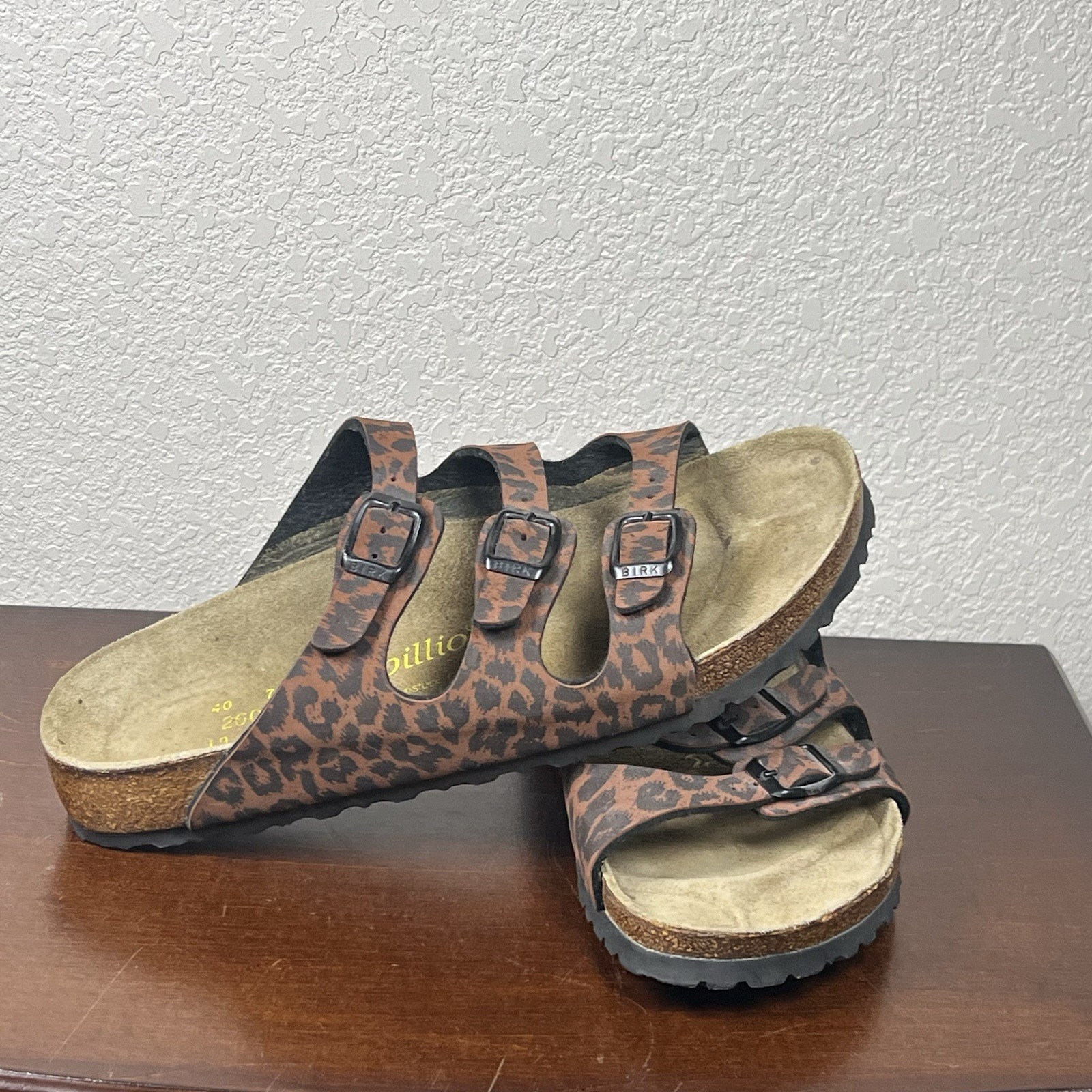 Birkenstock Papillio 40 Rust Black Cheetah Print