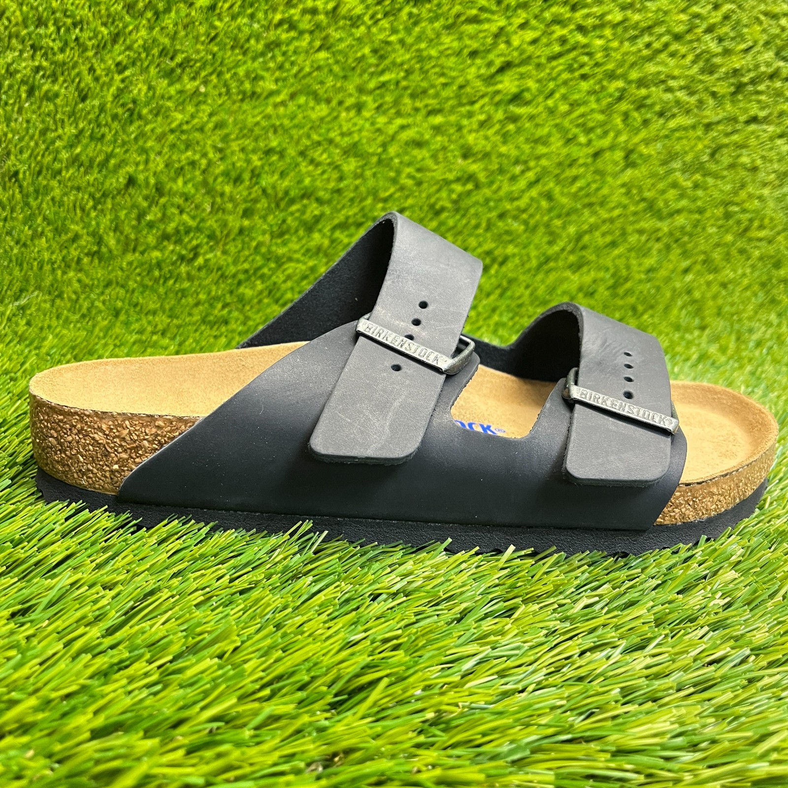 Birkenstock Arizona Birko-Flor Womens Size 8 Black Beach Walking Slide Sandals