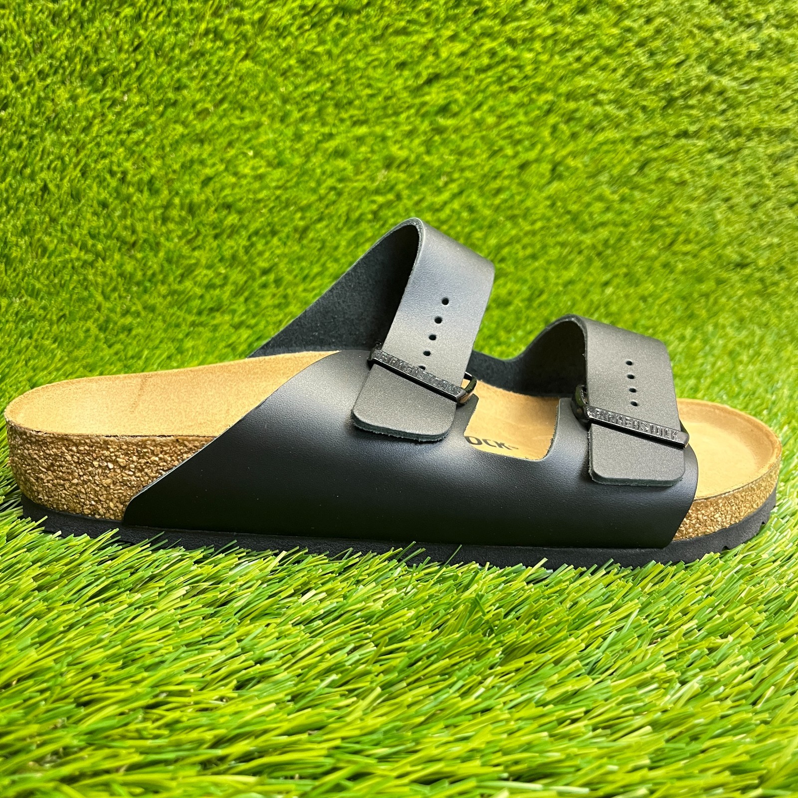 Birkenstock Arizona Mens Size 8 Black Brown Beach Walking Outdoor Slide Sandals