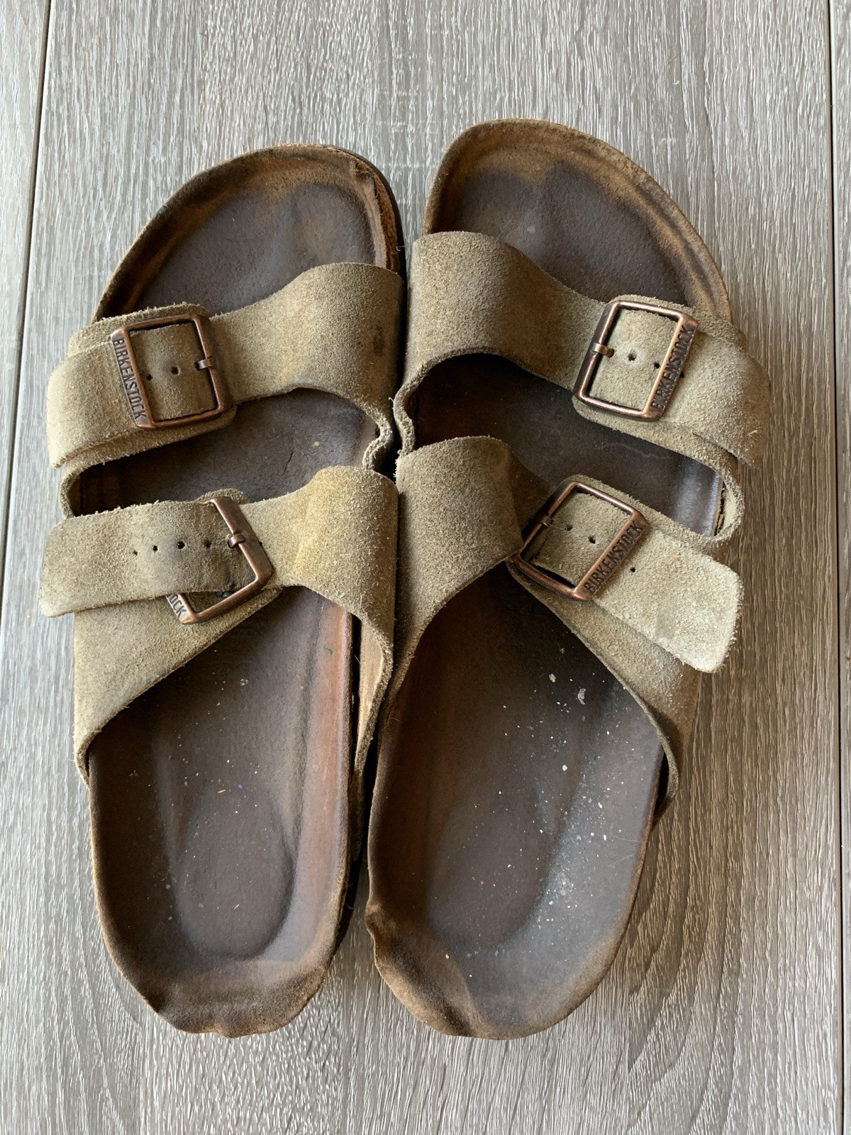 Birkenstock Arizona Suede Leather Sandals, Taupe