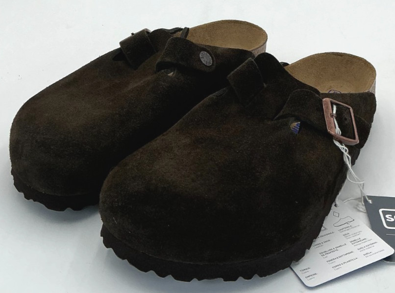 Birkenstock Boston Women’s Size 8 US 39 EU Mocca Suede Clogs Soft Footbed NIB