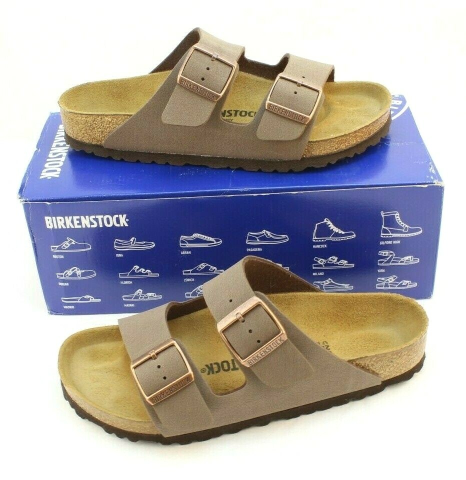 NWB BIRKENSTOCK Arizona Size 8 Regular Mocca Birko-Flor Men’s Comfort Sandals