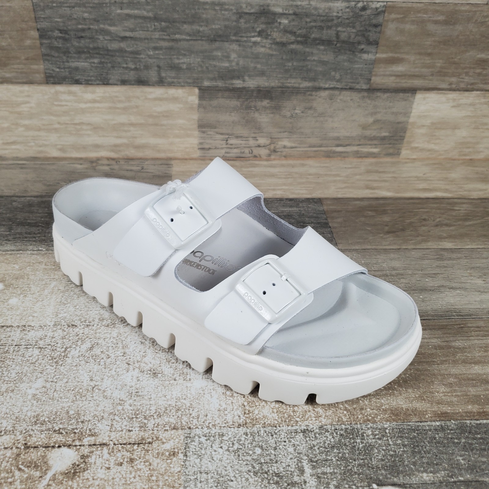 Birkenstock Arizona Chunk Sandals Womens Sz 11 White Slip On Open Toe