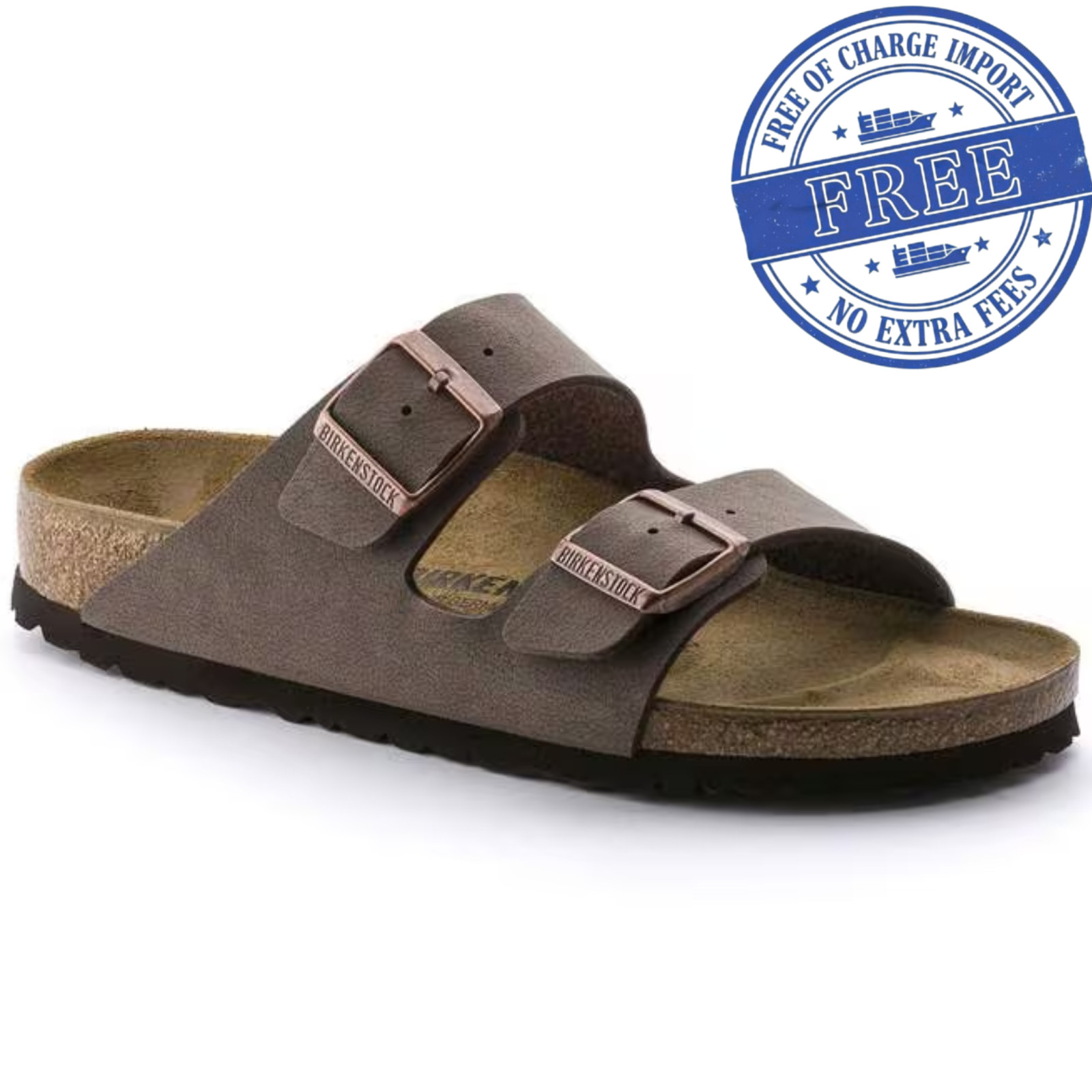 Mens Birkenstock Arizona Sandal Mocha 2 Adjustable Straps Regular/Wide Authentic