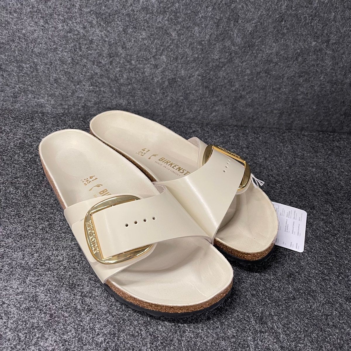 BIRKENSTOCK Madrid Big Buckle Leather Patent Sandals Unisex Sz M8/W10