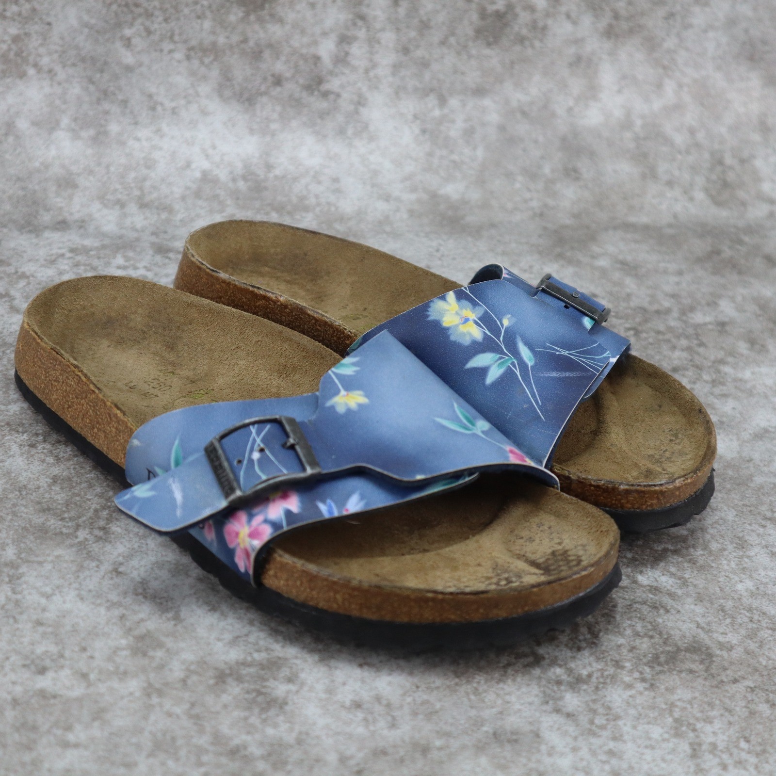 Papillio by Birkenstock Floral Blue Slides Sandals Women’s Size 40 EU 9 – 9.5 US
