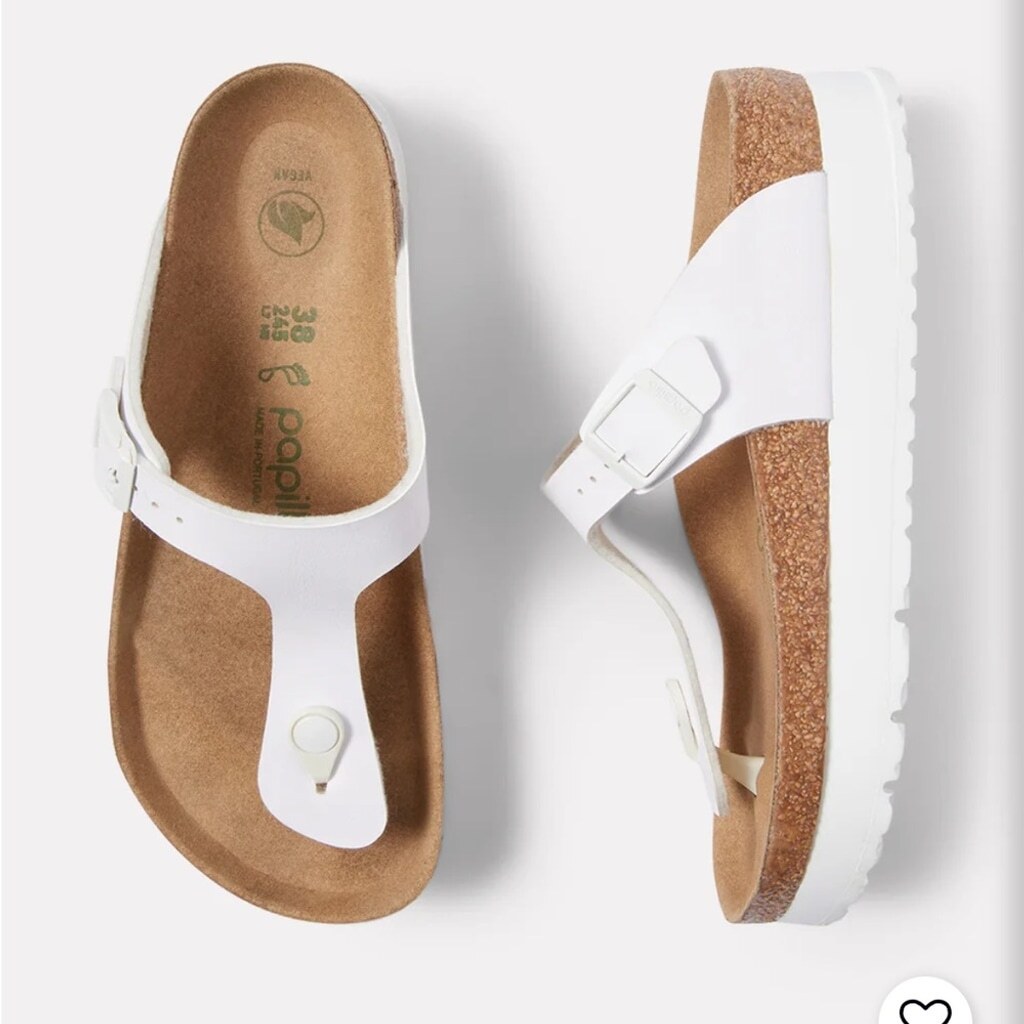 Birkenstock Papillio Gizeh Women’s White Sandals size 41 US 10-10.5