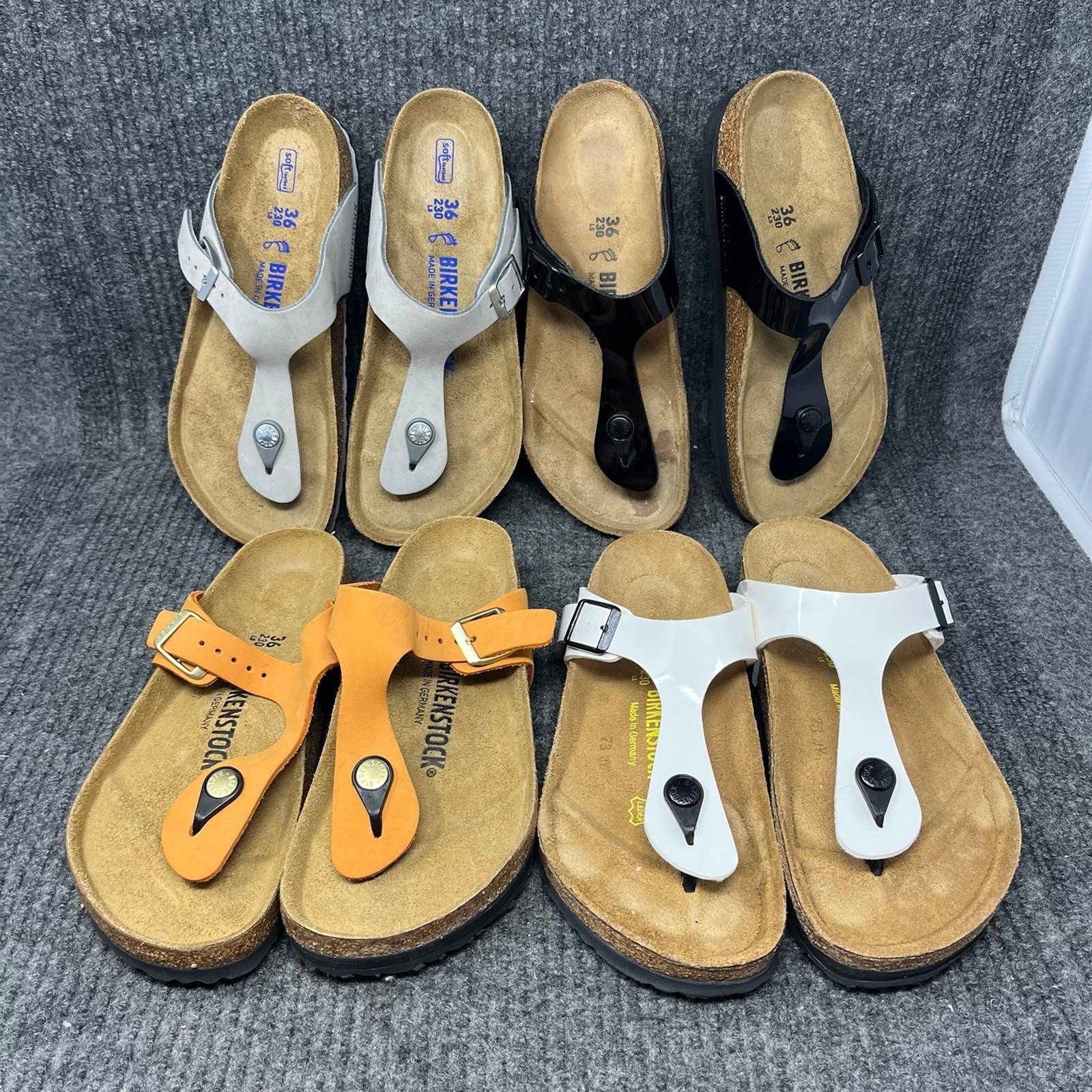 READ 4X New Birkenstock Gizeh Sandals Left LLD Leg Length Discrepancy Women’s 5