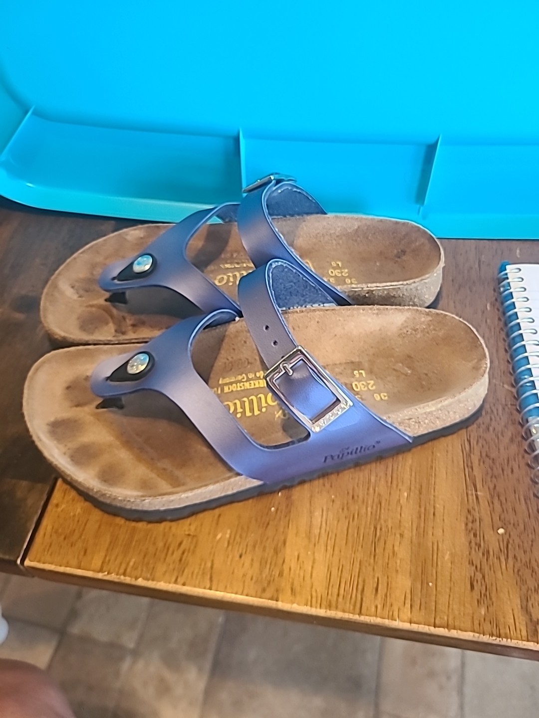 Women’s Papillio By Birkenstock Gizeh Thong Blue Birko-flor Sandals Size 36/5