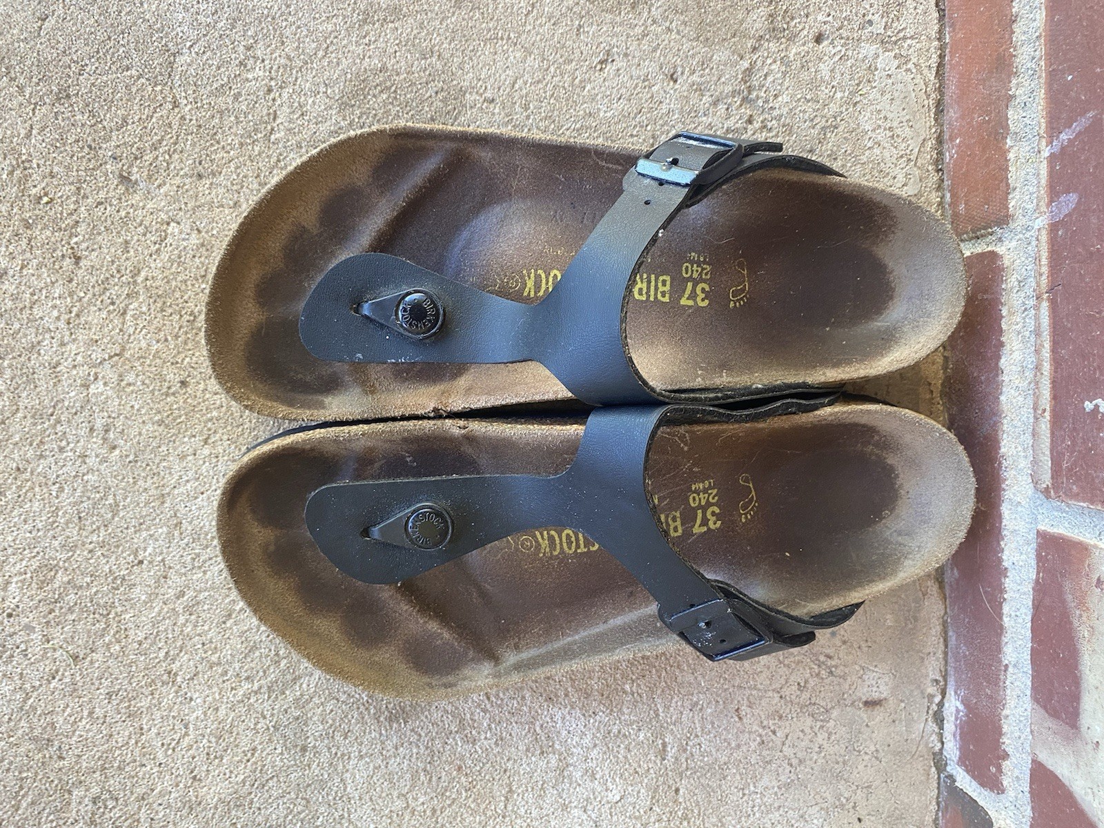 Nice Birkenstock Gizeh Women’s Sandals Shoes Size 37 US 6 Black