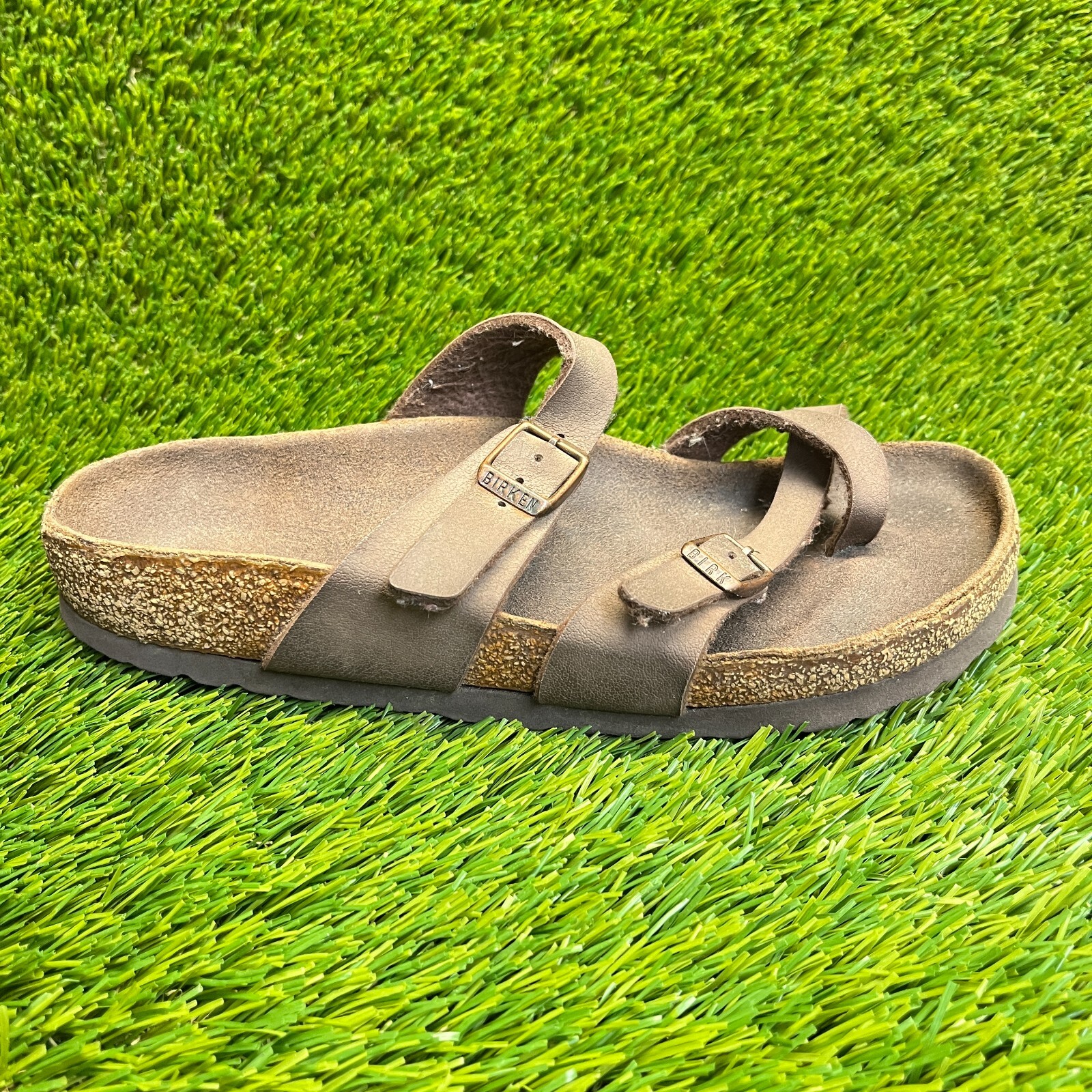 Birkenstock Mayari Birko-Flor Womens Size 5 Brown Beach Walking Sandals Shoes