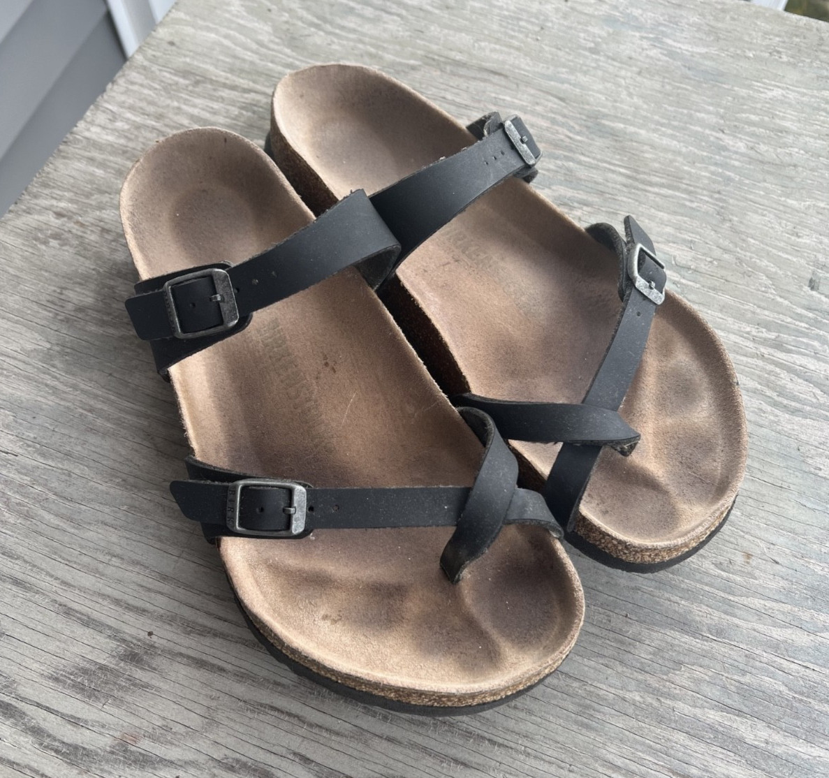 Birkenstock Mayari Women’s Regular Black Leather Size 40 Regular Width Used