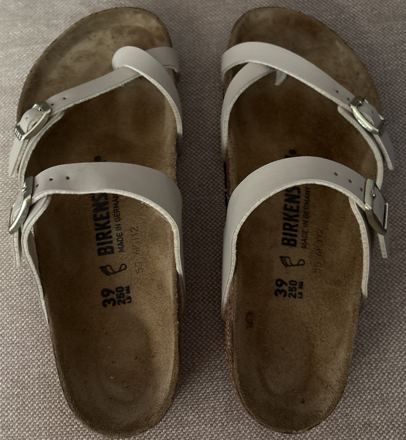 Birkenstock Mayari Birko-Flor Women’s Sandals Pearl White Color  SZ 8