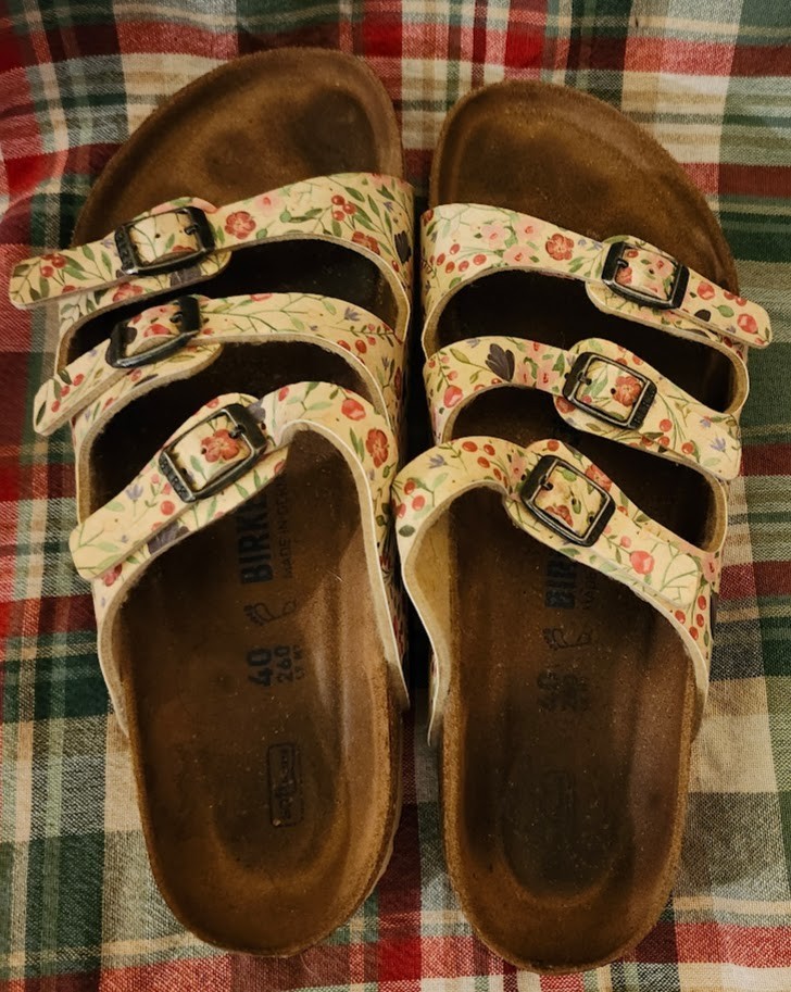 Birkenstock Florida Fresh Meadow Flower Beige Floral US9 EU40