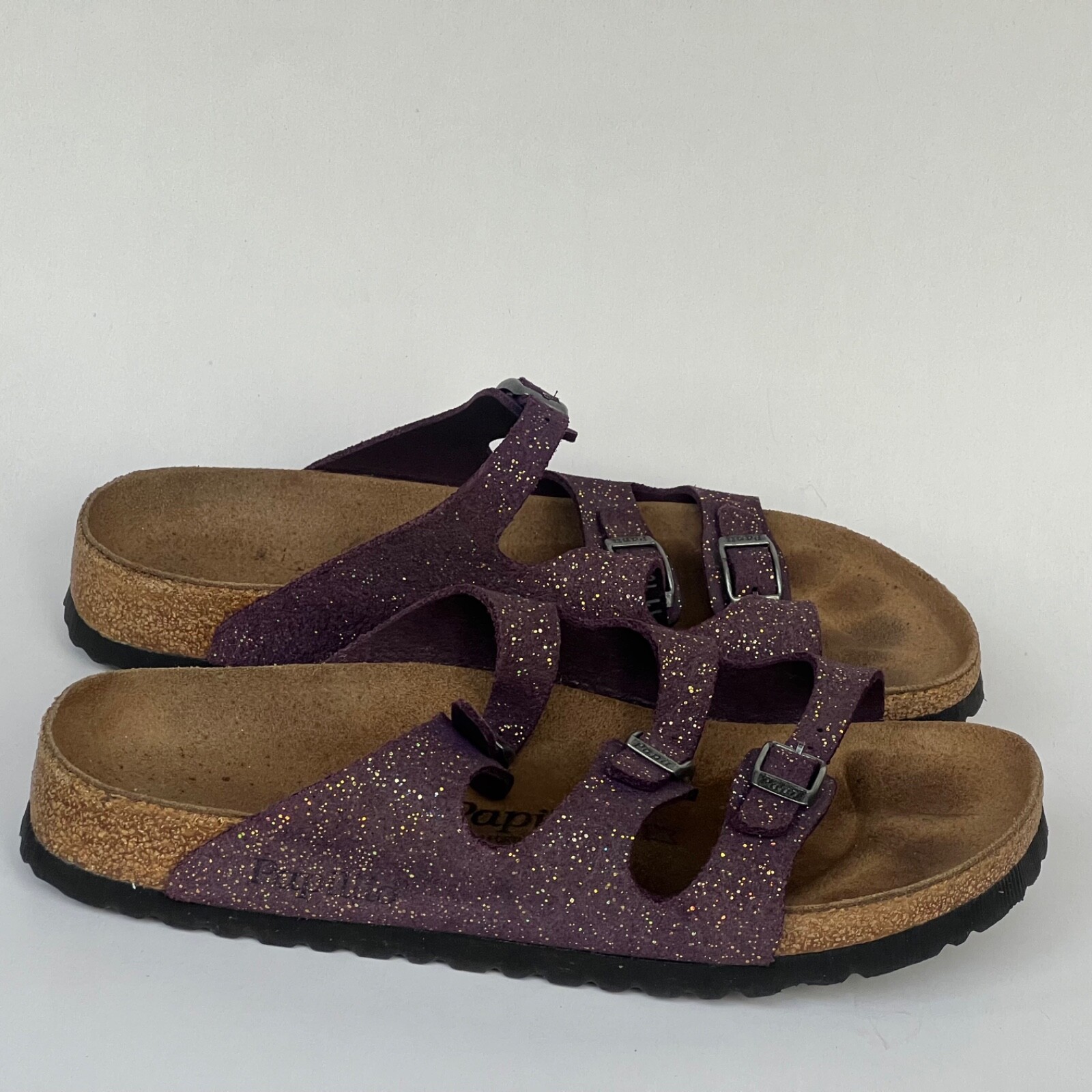 Birkenstock Florida Papillio Purple Narrow Fit Suede 3 Strap Women’s 40 / US 9