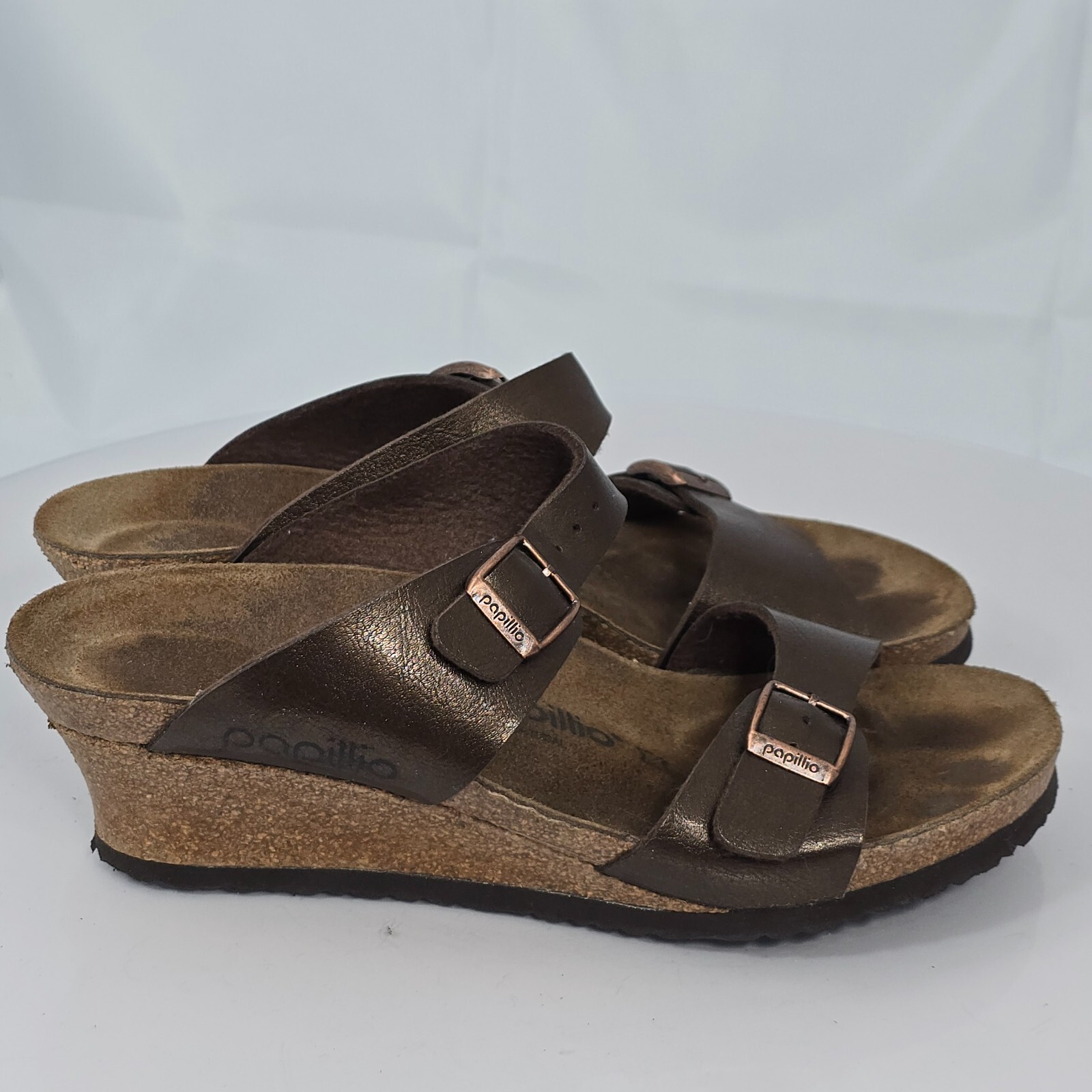 Birkenstock Papillio Dorothy Women L 9/40 Narrow Wedges/Sandals Birko-Flor Brown