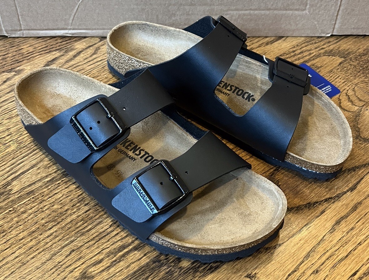 Birkenstock Arizona Black Birko-Flor Sandal Mens Size 9 US 42 EU Narrow New