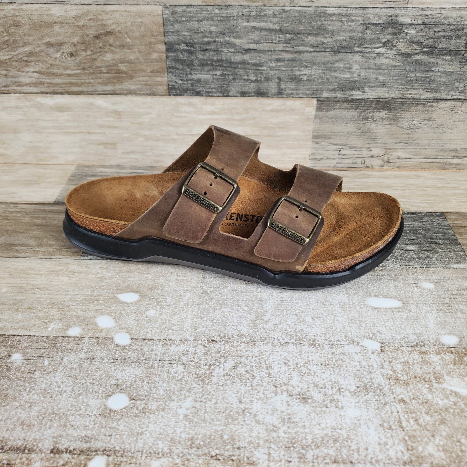 Birkenstock Arizona CT Sandals Mens 9 / Womens 11 Faded Khaki Leather Open Toe