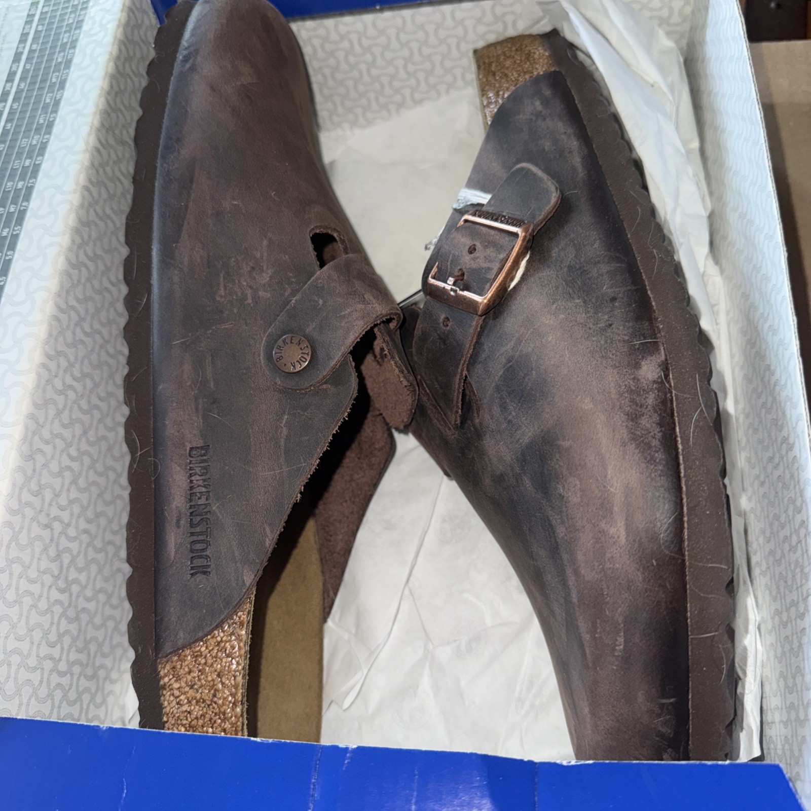 Birkenstock Boston Mocha Suede Leather Clogs Soft Footbed Shoes US 6-12 New