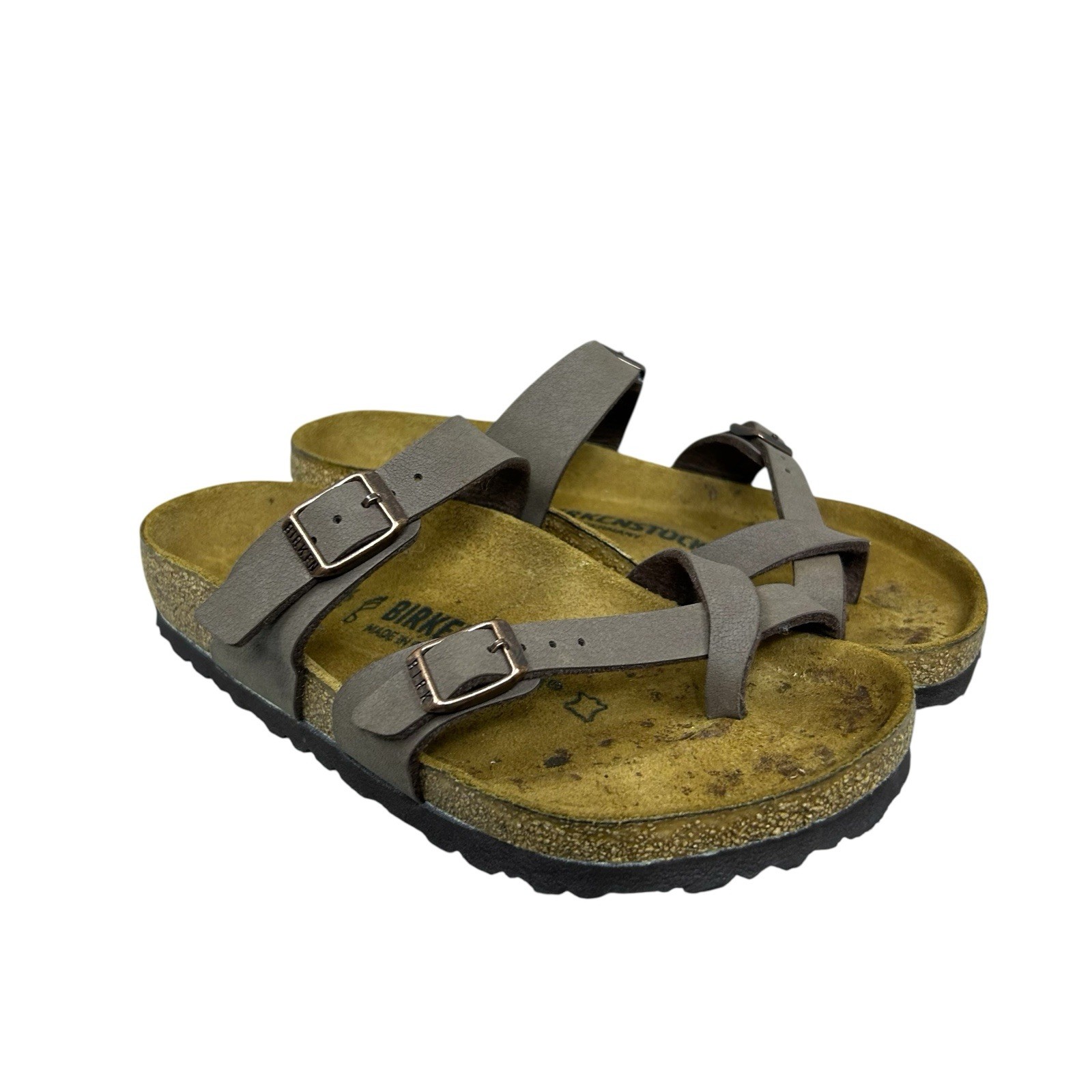 Birkenstock Mayari Birko-Flor Sandals Mocha Strappy Buckle Leather EU 36/ US 5