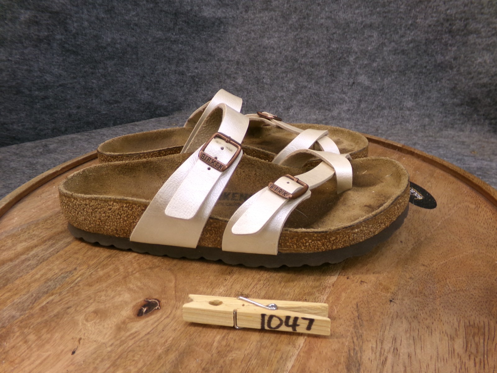 Birkenstock Mayari Birko Flor Graceful Pearl White Sandals Size 37 US 6 Reg.