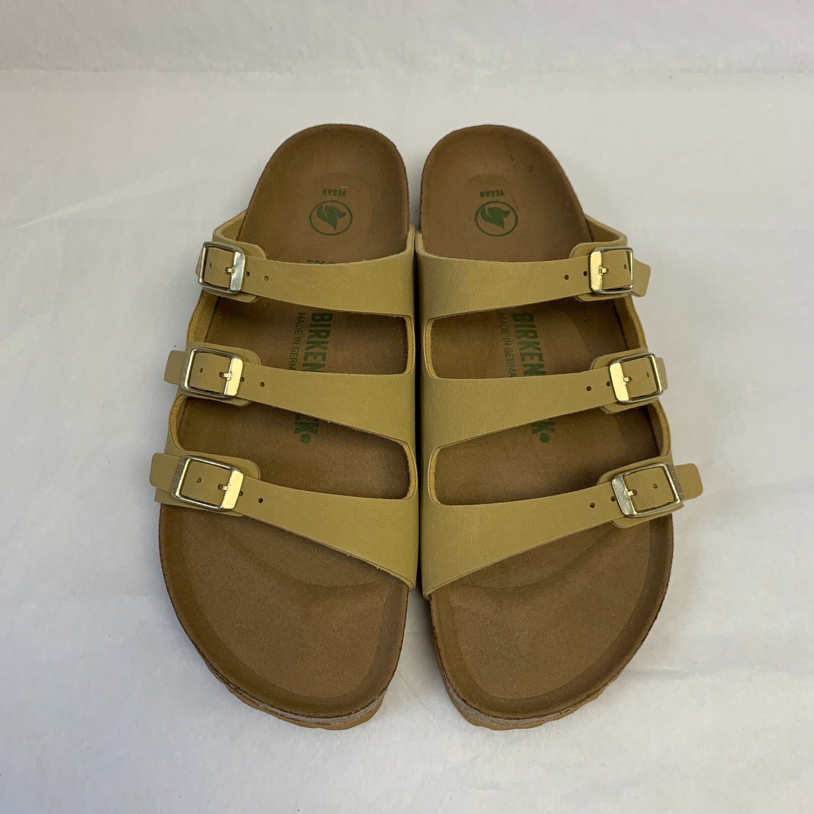 Birkenstock New w/ Box Florida Fresh Latte Cream Birkibuc Vegan Nar Select Size