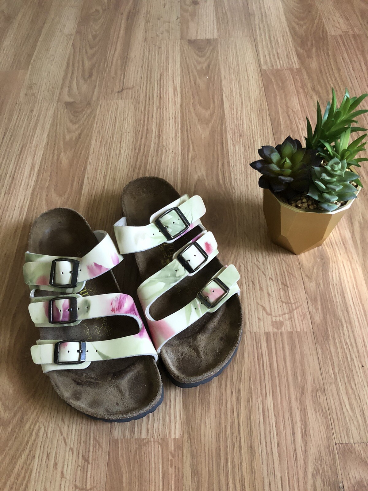 Birkenstock Papillio Orlando Floral Triple Strap Sandals Womens SIZE 36 US 5.5